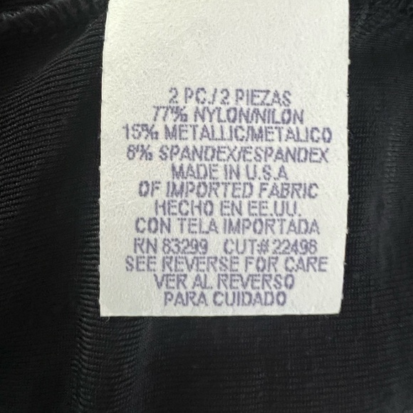 🔥🔥ONYX Nite 2 Piece Sleeveless Top And Jacket. Size 2X Black W/ Pink Sparkle - Picture 6 of 6